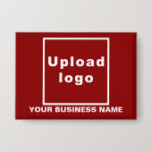 Badge Nom commercial et logo sur le bouton Rectangle rou (Recto)
