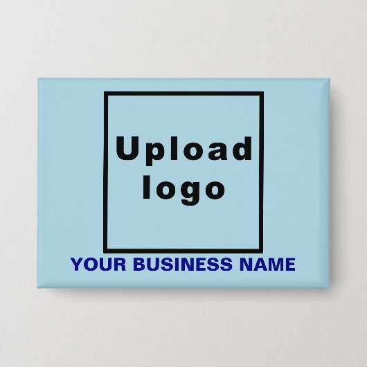 Badge Nom commercial et logo sur le rectangle bleu clair (Recto)