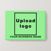 Badge Nom commercial et logo sur le rectangle vert clair (Recto)