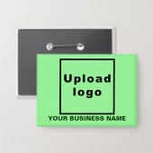 Badge Nom commercial et logo sur le rectangle vert clair (Recto/Verso)
