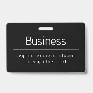 Badge Nom commercial minimal moderne et autres informati