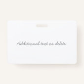 Badge Nom cursif ou autre texte avec monogramme | Dégrad (Dos)