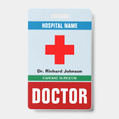 Badge Nom customisé Carte d'identité du médecin (Avant)