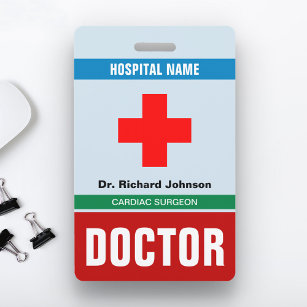 Badge Nom customisé Carte d'identité du médecin