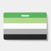 Badge Nom de drapeau d'Aromantic/insigne de pronom (Dos)