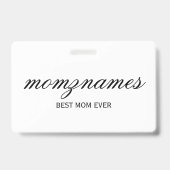 Badge Nom de la calligraphie personnalisée de la meilleu (Front)