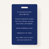 Badge Nom de la compagnie Nom de la compagnie (Dos)