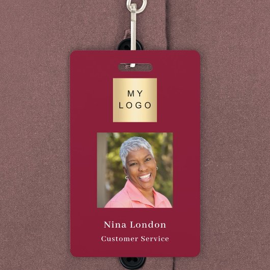 Badge Nom de la photo Bourgogne Code QR logo commercial