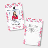 Badge Nom de la photo de l'employé Carte d'identité pers (Avant & arrière)