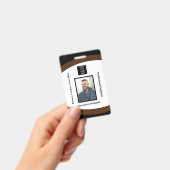 Badge Nom de la photo de l'employé Code de la barre du l (Manuel / portable)