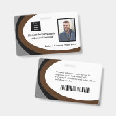Badge Nom de la photo de l'employé Code de la barre du l (Avant & arrière)