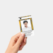 Badge Nom de la photo de l'employé Logo Code de la barre (Manuel / portable)