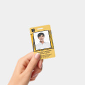 Badge Nom de la photo de l'employé Logo Code de la barre (À main)