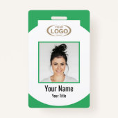 Badge Nom de la photo de l'employé Logo de l'entreprise  (Devant)