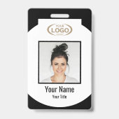 Badge Nom de la photo de l'employé Logo de l'entreprise (Avant)