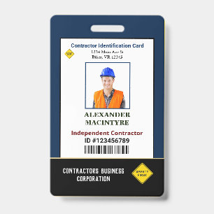Badge Nom de la photo d'employé Carte d'identification p