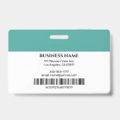 Badge Nom de la photo d'entreprise Logo Info, sarcelle e (Arrière)