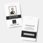 Badge Nom de la photo du code-barres Carte d'identité Ve (Avant & arrière)