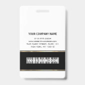 Badge Nom de la photo du code-barres Carte d'identité Ve (Arrière)