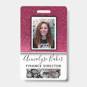 Badge Nom de la photo professionnelle de l'employé avec