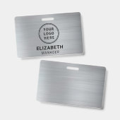 Badge Nom de l'argent du logo de l'entreprise (Recto et verso)