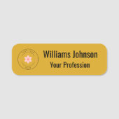 Badge Nom de l'employé avec Logo Personnalisé (Devant)
