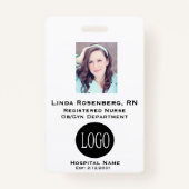 Badge Nom de l'employé Balises d'identification Balise B (Devant)