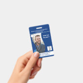 Badge Nom de l'employé - Carte d'ID code barre photo (À main)