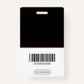 Badge Nom de l'employé de l'entreprise - ID logo photo (Dos)