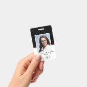 Badge Nom de l'employé de l'entreprise Photo Logo ID  (Manuel / portable)