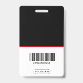 Badge Nom de l'employé de l'entreprise Photo Logo ID  (Arrière)