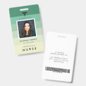 Badge Nom de l'employé de l'hôpital (Avant & arrière)