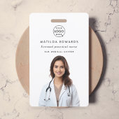 Badge Nom de l'employé de l'hôpital clinique Médicale