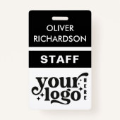 Badge Nom de l'employé Étiquette Logo d'entreprise perso (Devant)