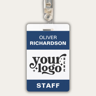 Badge Nom de l'employé Étiquette personnalisée Logo d'en