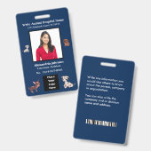 Badge Nom de l'employé ID Carte d'identité Logo Personna (Avant & arrière)