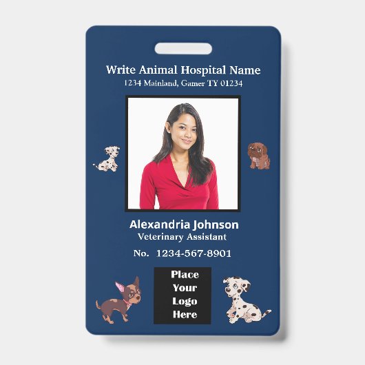 Badge Nom de l'employé ID Carte d'identité Logo Personna (Avant)