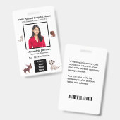 Badge Nom de l'employé ID Carte d'identité Logo Personna (Avant & arrière)