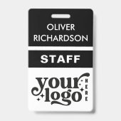 Badge Nom de l'Employé Logo d'Entreprise Personnal (Avant)