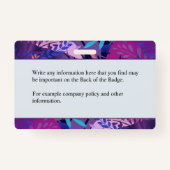 Badge Nom de l'employé Logo Photo ID de l'hôpital Person (Dos)