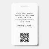 Badge Nom de l'employé Logo Vert Gold Gradient (Arrière)