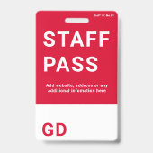 Badge Nom de l'employé personnalisé  (Arrière)