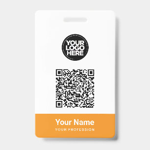 Badge Nom de l'employé personnalisé Logo de l'entreprise