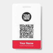 Badge Nom de l'employé personnalisé Logo de l'entreprise (Avant)
