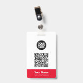 Badge Nom de l'employé personnalisé Logo de l'entreprise (Avant avec clip)