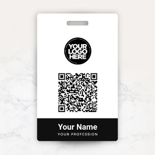 Badge Nom de l'employé personnalisé Logo de l'entreprise