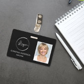 Badge Nom de l'employé personnalisé Logo Photo Travail d