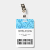Badge Nom de l'employé personnalisé Numéro d'étiquette d (Arrière avec clip)