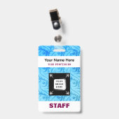 Badge Nom de l'employé personnalisé Numéro d'étiquette d (Avant avec clip)