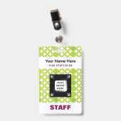 Badge Nom de l'employé personnalisé Numéro d'étiquette d (Avant avec clip)